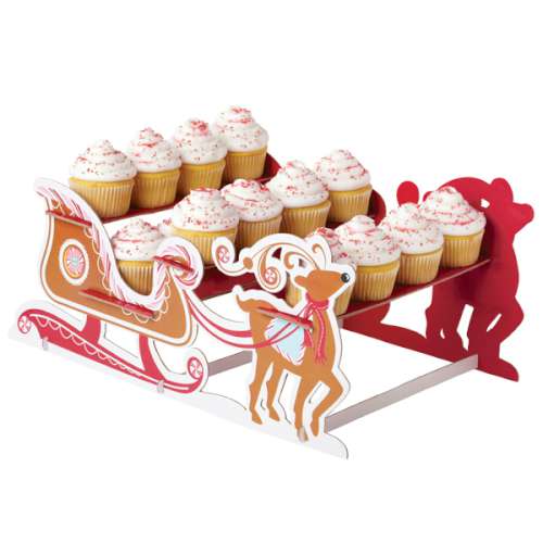 Santas Sleigh Cupcake Stand - Click Image to Close